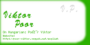 viktor poor business card